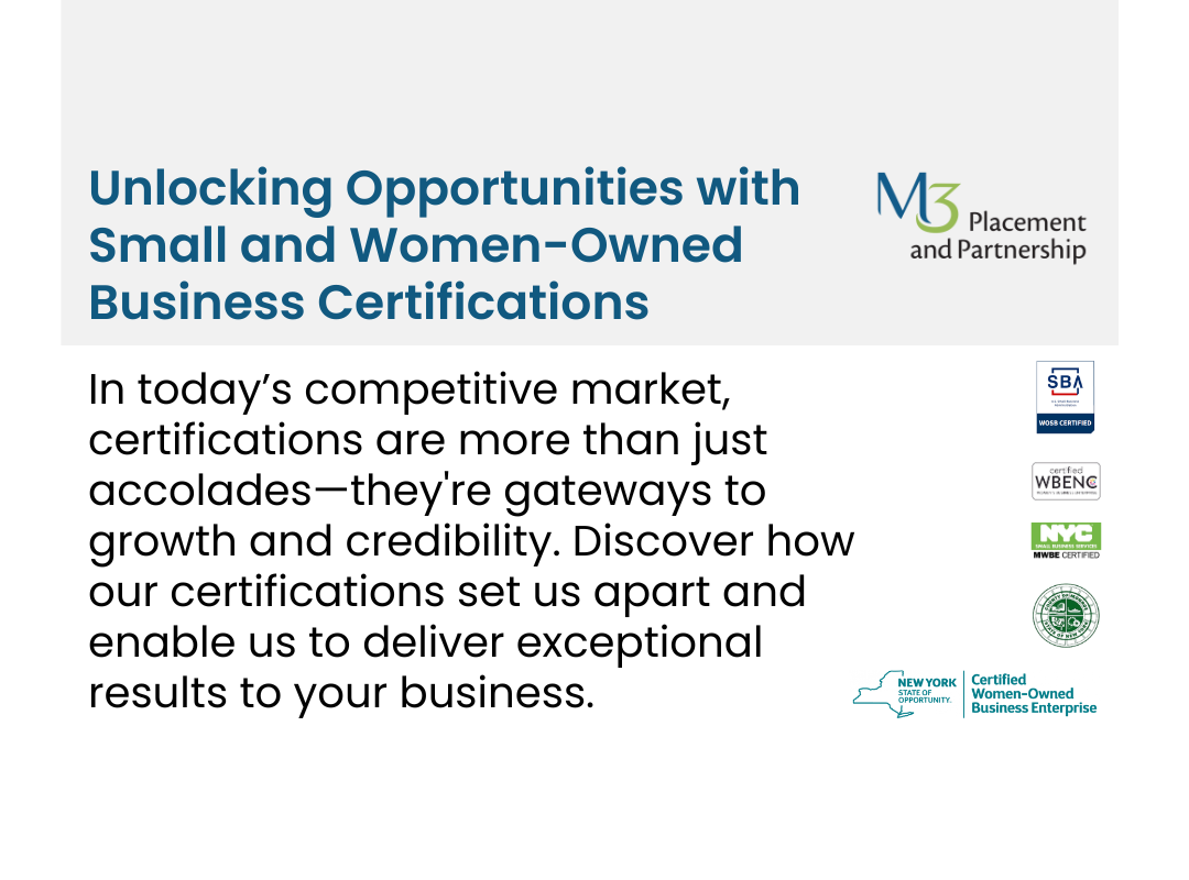 Unlocking Opportunities with Small and Women-Owned Certifications